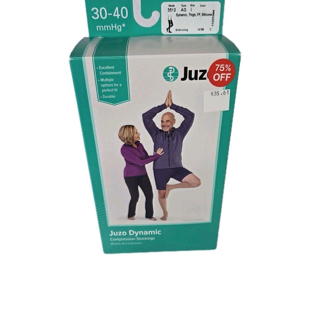 Juzo Dynamic  Thigh High FF, Dot Band, Closed Toe Size:I (Beige) 30-40mm…